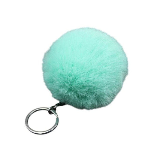 Sleutel/tas hanger met pluizenbol - Groen - Medase