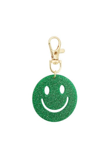 Sleutel/tas hanger smiley - Groen - Medase