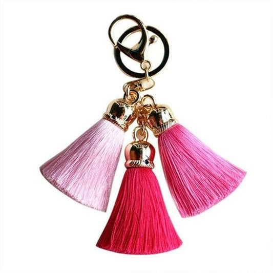 sleutel/tas hanger tassels - Roze - Medase