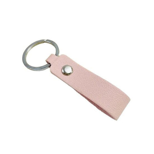Sleutel/tashanger leer - Roze - Medase