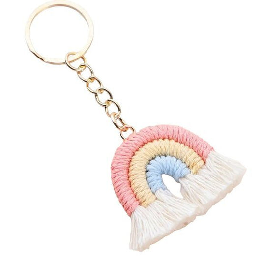 Sleutel/tashanger regenboog - Roze - Medase