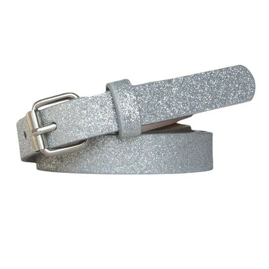 smalle riem glitter - Zilver - Medase