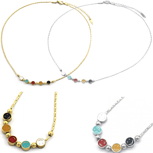 Smiley Ketting - Gekleurde Emoji Bedeltjes - Medase