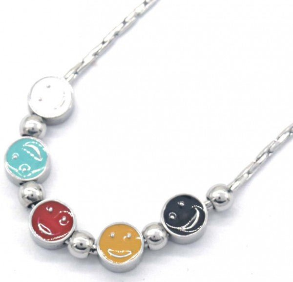 Smiley Ketting - Gekleurde Emoji Bedeltjes - Medase