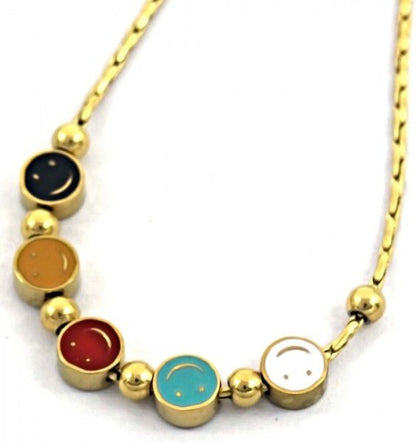 Smiley Ketting - Gekleurde Emoji Bedeltjes - Medase