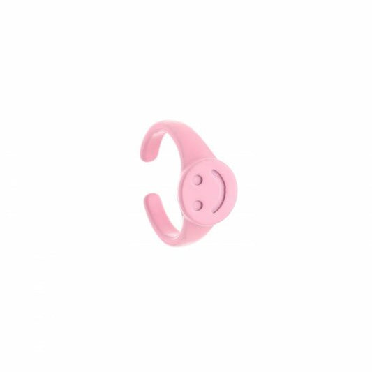 Smiley ring - Roze - Medase