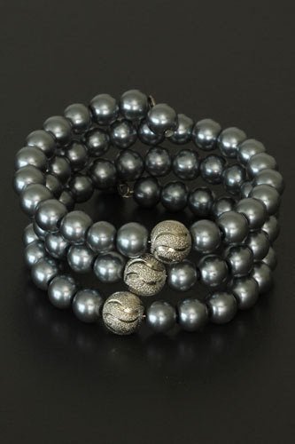 Spiraal armband - zilvergrijs - Medase