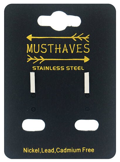 Stainless steel oorknopjes bar - Zilver - Medase