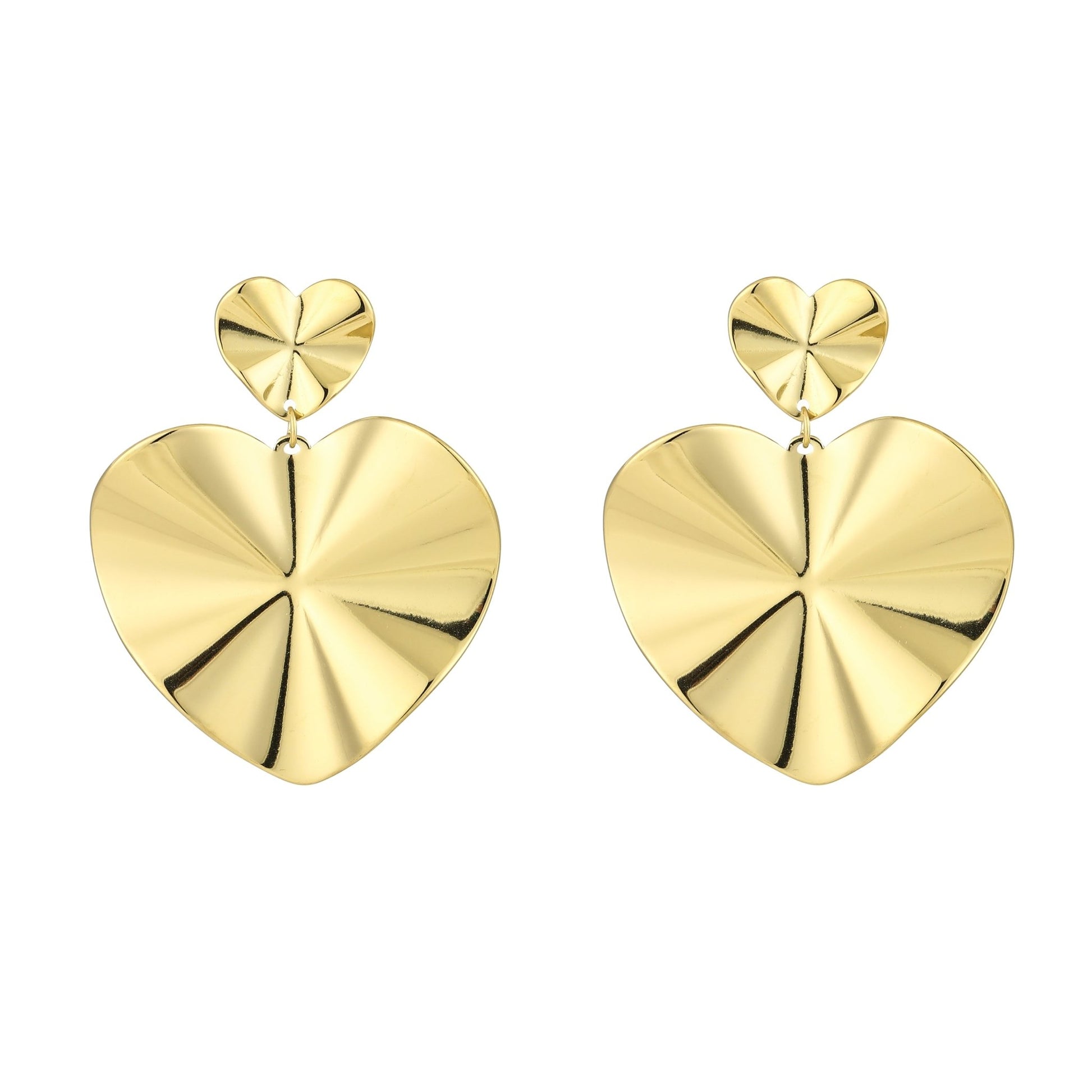 Statement Oorbellen – Goud & Zilver – Hartvormig Design - Medase