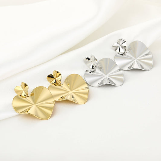 Statement Oorbellen – Goud & Zilver – Hartvormig Design - Medase