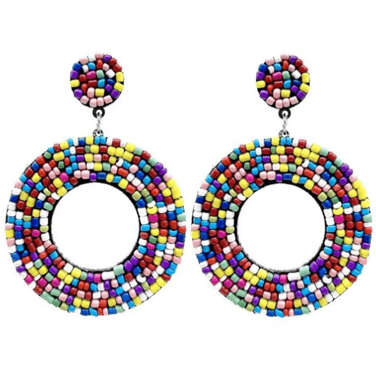 Statement Oorbellen Kraaltjes Multicolor - Cirkel Oorbellen - Medase