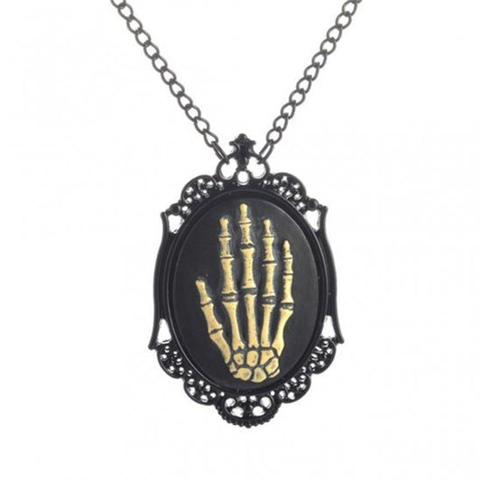 Steampunk ketting skelet hand - Medase