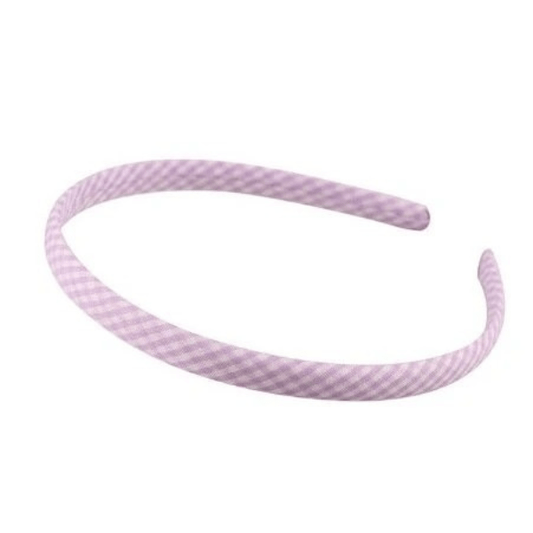 Stoffen haarband - Lila/wit geruit - Medase