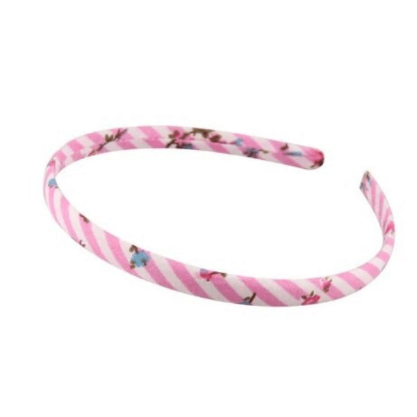 Stoffen haarband - Roze/wit flower - Medase
