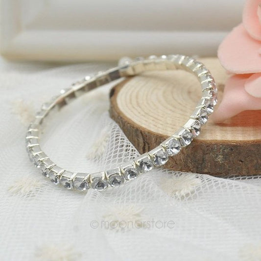 Strass armband 1 rij - Medase