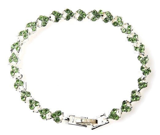 Strass armband heart - Groen - Medase