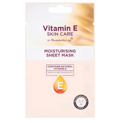 Superdrug Vitamin E Sheet Mask hydraterend gezichtsmasker met vitamine E 20ml