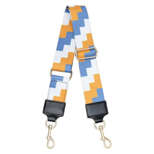 Tas riem / bag strap geel/blauw - Medase