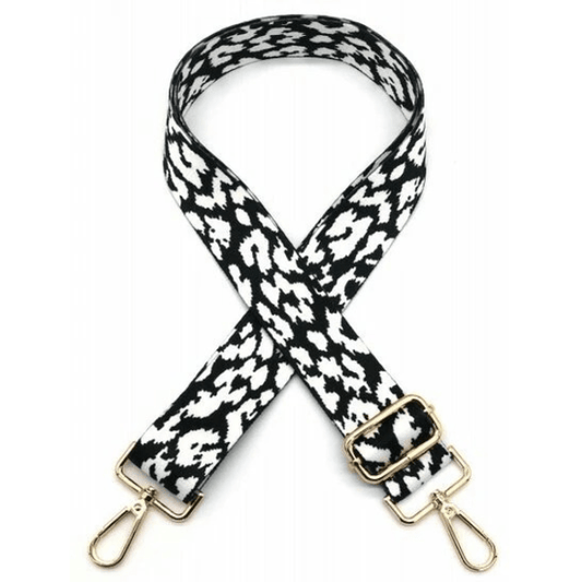 Tas riem / bag strap spotted - Zwart/wit - Medase