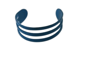Teenring aluminium blauw verstelbaar open design