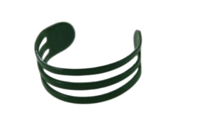 Teenring aluminium groen verstelbaar open design