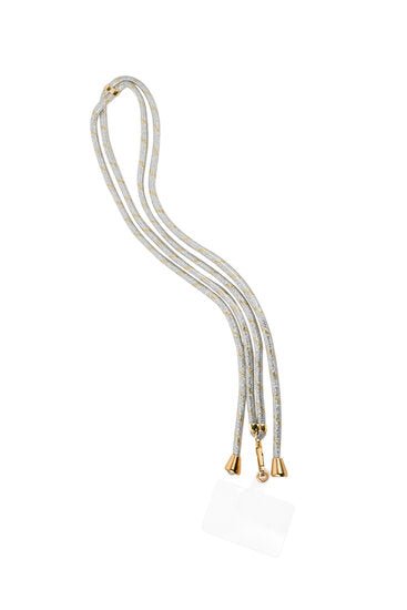 Telefoon koord Subtiele print - Zilver - Medase