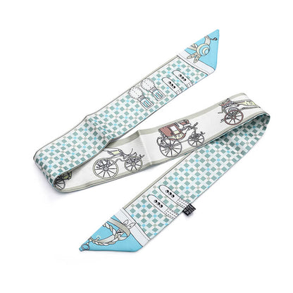 Twilly sjaal koets print mintgroen - Medase