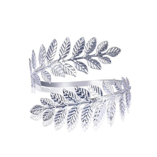 Uper - arm armband leafs - zilver - Medase