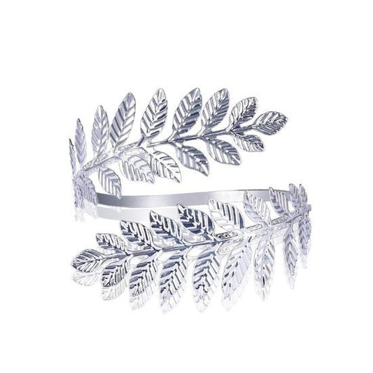 Uper - arm armband leafs - zilver - Medase