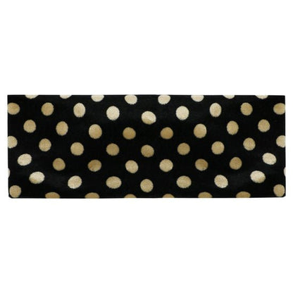 Velvet haarband dots - Zwart/Beige - Medase