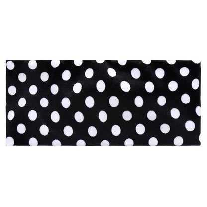 Velvet haarband dots - Zwart/wit - Medase