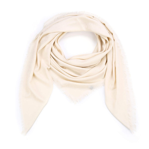 Vierkante sjaal 130x130cm beige 100% viscose zacht luchtig elegant