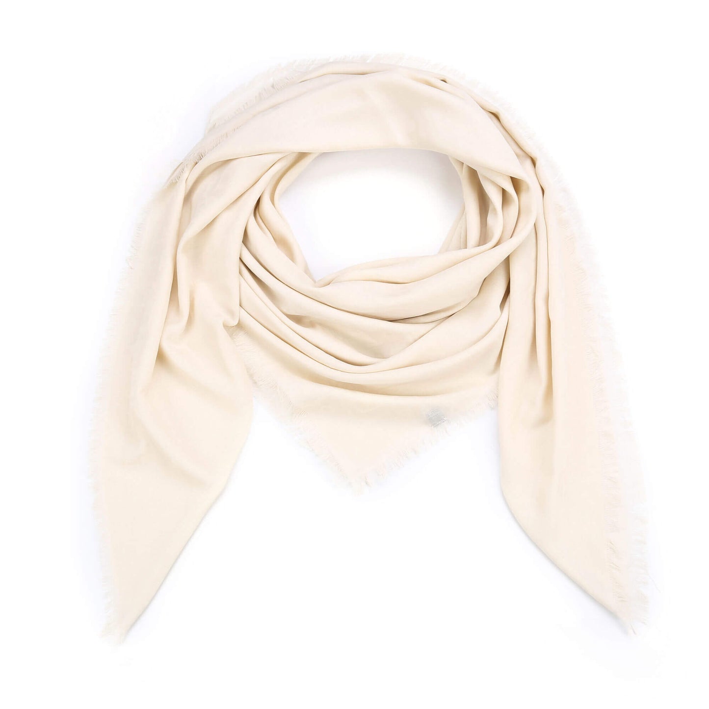 Vierkante sjaal 130x130cm beige 100% viscose zacht luchtig elegant