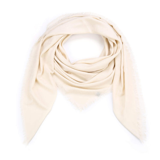 Vierkante sjaal 130x130cm beige 100% viscose zacht luchtig elegant