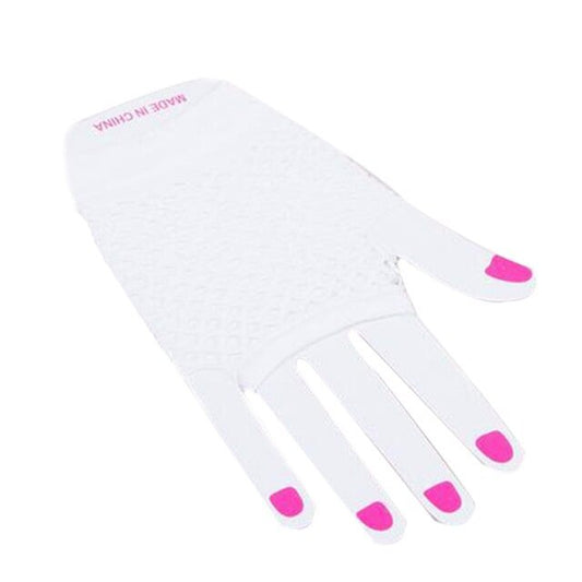 Visnet vingerloze handschoenen - kort - Wit - Medase
