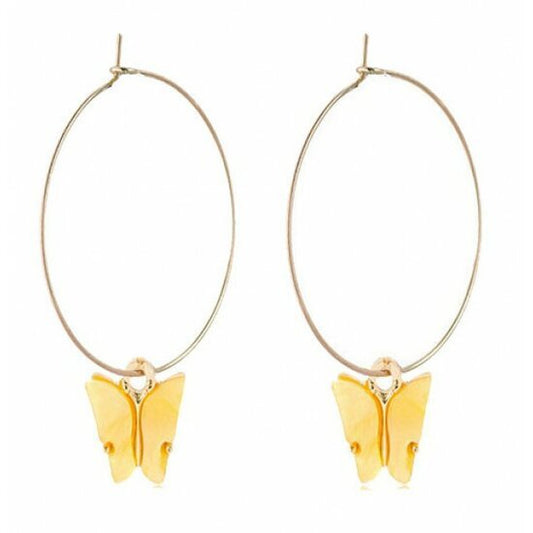 Vlinder hoops - Geel - Medase