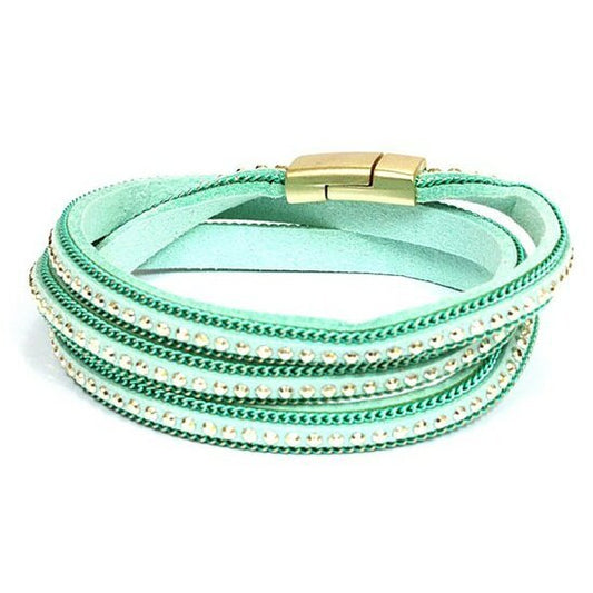 Wikkel armband chain - Groen - Medase