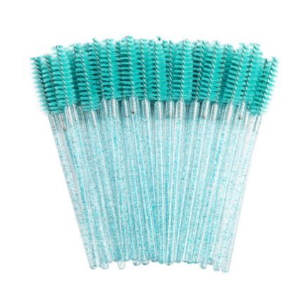 Wimper borsteltjes - Blauw glitter - Medase