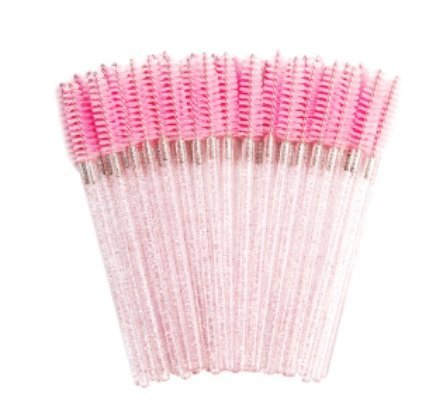 Wimper borsteltjes - Roze glitter - Medase