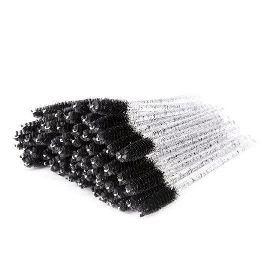 Wimper borsteltjes - Zwart glitter - Medase