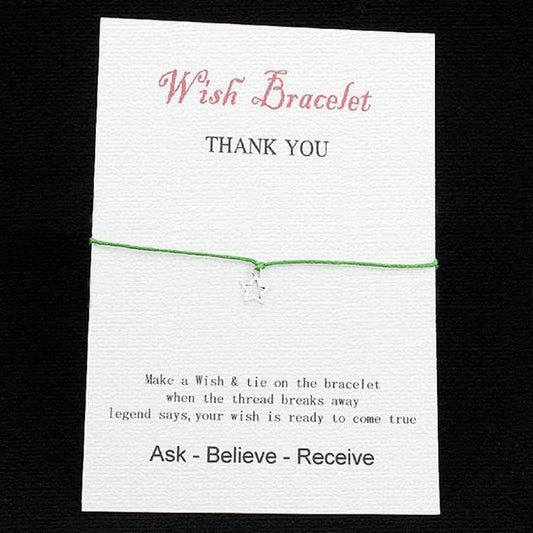 Wishing bracelet star - Groen - Medase